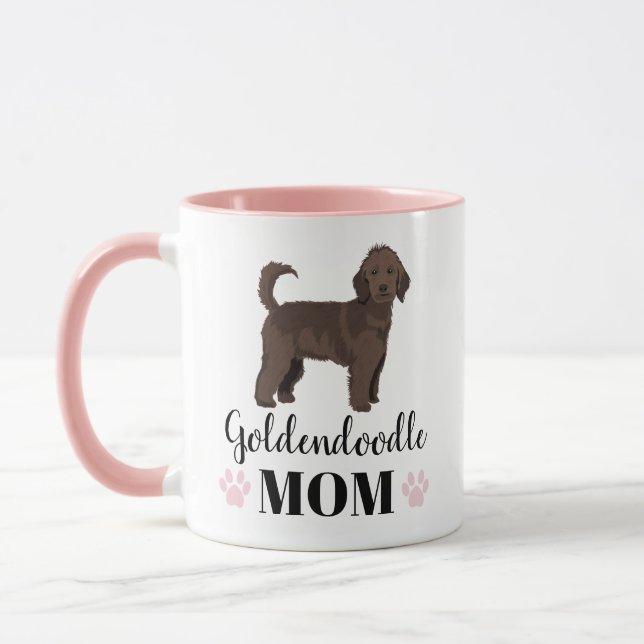 Foto på Chocolate Goldendoodle Mamma personlig Mugg (Vänster)