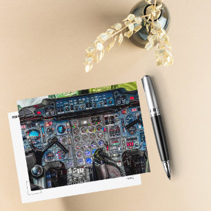 Foto på cockpit, Coola Roligt Luftfartsdag Vykort