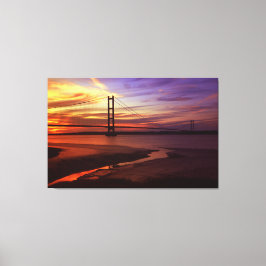 Foto på Colorful Humber Bridge Sunset Canvastryck