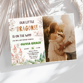 Foto på Cute Dragon Baby Shower Party Inbjudningar