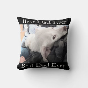 Foto på Cute Hund Best Pappa någonsin Black Kudde