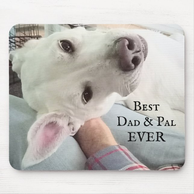 Foto på Cute Hund Best Pappa Pal Aldrig Blue Denim Musmatta (Framsidan)