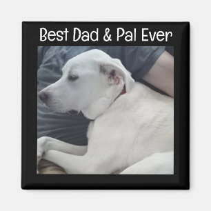 Foto på Cute Hund med Best Pal One Square Magnet