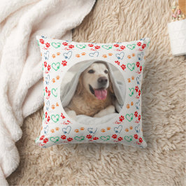 Foto på Cute HUND och KÄRLEK HEARTS Kudde