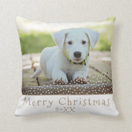 Foto på Cute Hund Pet Stars God jul Kudde