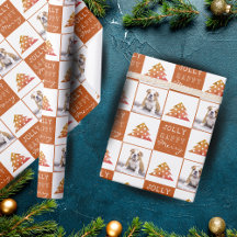 Foto på Cute Hund Puppy Pet Typography Julgran