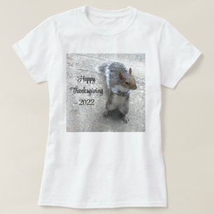 Foto på Cute Little Squirrel med Fluffy Svan T Shirt