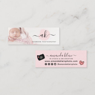 Foto på Cute Minimalist Photo Anpassningsbar Camer Mini Visitkort