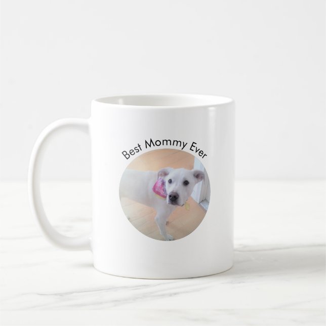 Foto på Cute Puppy Hund Simple Best Mamma någonsin Kaffemugg (Vänster)