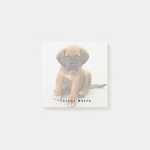 Foto på Cute Puppy Personlig Hund älskare Post-it Block