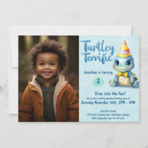 Foto på Cute sköldpadda barns födelsedag