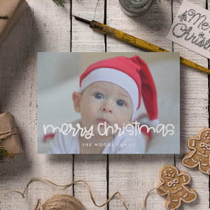 Foto på Cute-skript God jul Julkort