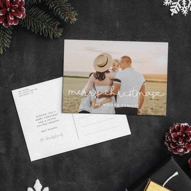 Foto på Cute-skript God jul Vykort (Skapare uppladdad)