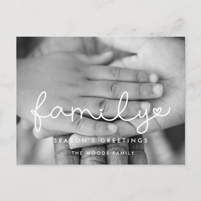 Foto på Cute-skriptfamilj Helg Vykort (Framsida)