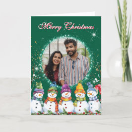 Foto på Cute Snögubbars Helgkort