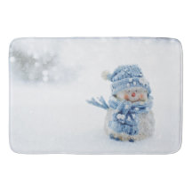 Foto på Cute Snögubbe på vintern - jul