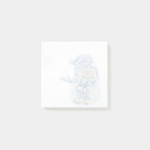 Foto på Cute Snögubbe på vintern - jul Post-it Block