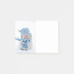 Foto på Cute Snögubbe på vintern - jul Post-it Block