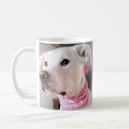 Foto på Cute White Hund anpassa sig efter Namn Ros Kaffemugg
