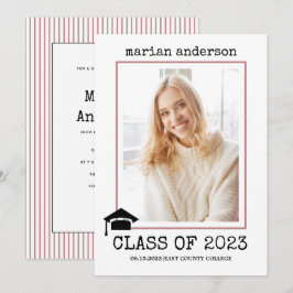 Foto på dammig ro studenten 2023 inbjudningar
