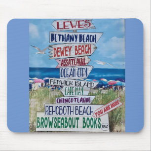 Foto på Delaware Beach-teckenmusmatta Musmatta