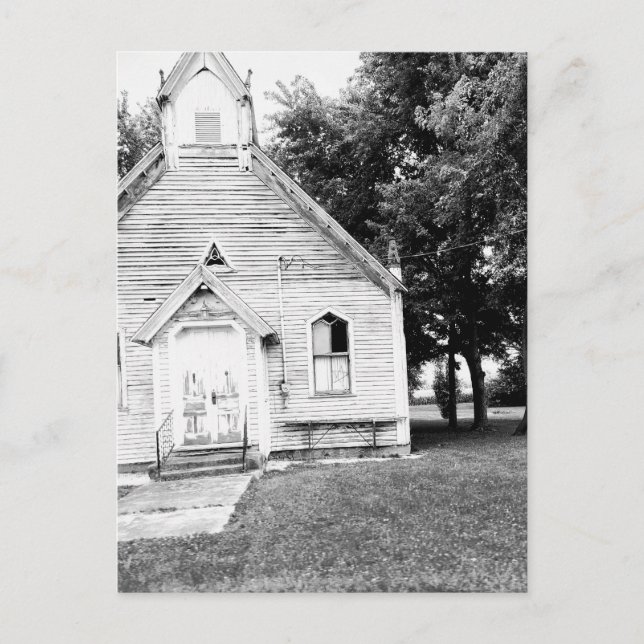 Foto på den gamla övergivna arkitekturen i Indiana Vykort (Framsida)