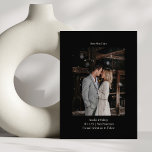 Foto på den minimalistiska Chicen Black Elegant br Spara Datumet<br><div class="desc">Filmfoto med svart Elegant bröllop-Anpassningsbar med minimal Chic Spara datum</div>