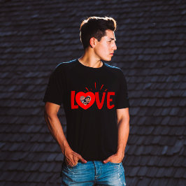 Foto på den moderna anpassningsbarna Kärlek Valent T Shirt