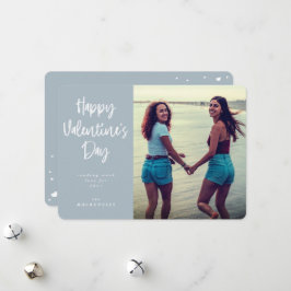 Foto på den moderna fotodagen för teckensnittslyck julkort