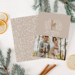Foto på den naturliga eleganten hand plockade i Be Julkort<br><div class="desc">Eleganten för naturlig renhet från Beige i hand plockade är ett enkelt bildkort för helgdag.</div>