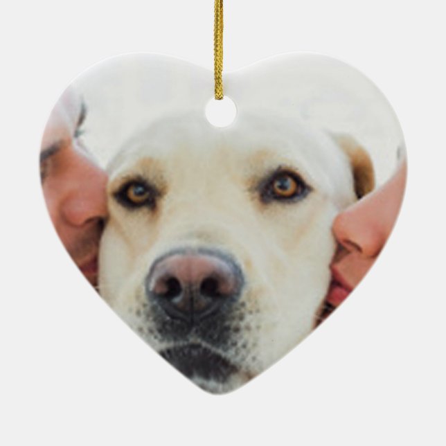 Foto på det röda hjärtat i personlig Namn Bröllop Julgransprydnad Keramik (Baksidan)