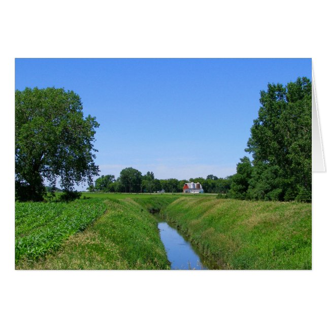 Foto på det vackra Minnesota-jordbrukets bevattnin Hälsningskort (Framsidan Horizontal)