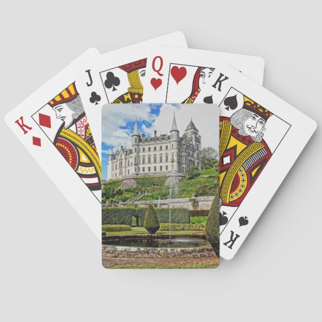 Foto på Dunrobin-slottets arkitektur Casinokort (Baksidan)