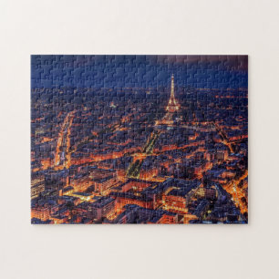Foto på Eiffel Torn Paris City Night Europe Travel Pussel