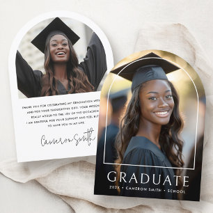 Foto på elegant Arch studenten Tack för ditt kort