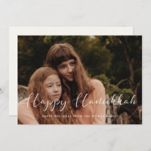 Foto på elegant calligraphy Lycklig Hanukkah