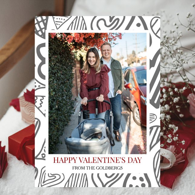 Foto på Elegant Hearts Kärlek valentines day Julkort (Skapare uppladdad)