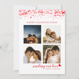 Foto på elegant Script Red Heart Valentine's Card Inbjudningar