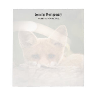 Foto på en Cute Little Orange Fox Anteckningsblock