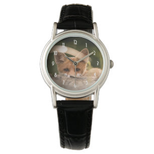 Foto på en Cute Little Orange Fox Armbandsur