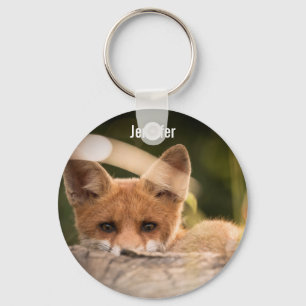 Foto på en Cute Little Orange Fox Nyckelring