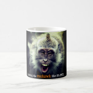 Foto på en fin makaque monkey kaffemugg