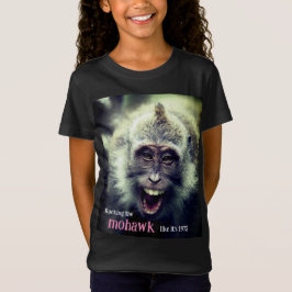 Foto på en fin makaque monkey t shirt