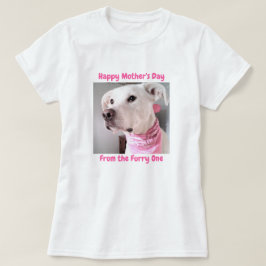 Foto på en gräddvit valp-Hund med ljust Öga T Shirt