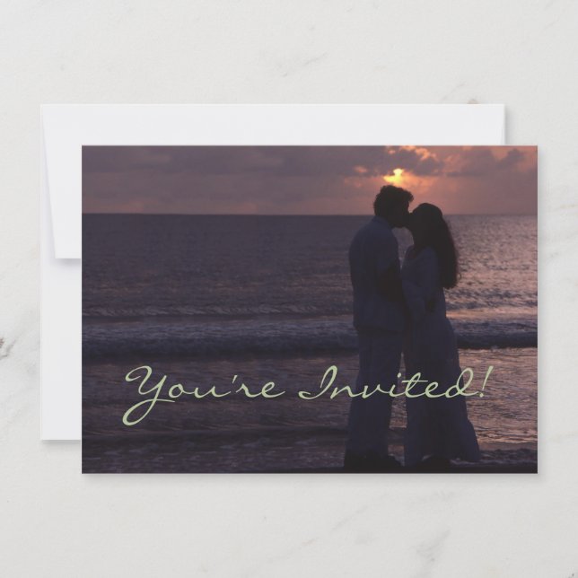 Foto på enkel Anpassningsbar för bröllopsinbjudan Inbjudningar (Framsida)