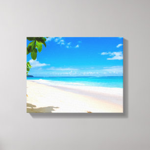 Foto på ett vackert Sunny Tropical Beach Canvastryck