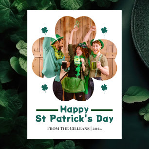 Foto på familjen lycklig St patricks day Lucky Sha Julkort
