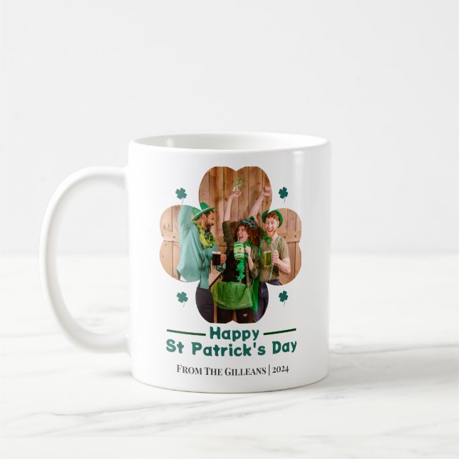 Foto på familjen lycklig St patricks day Lucky Sha Kaffemugg (Vänster)