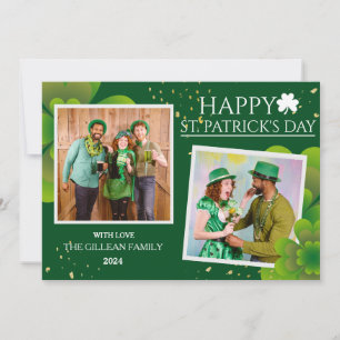 Foto på familjen Lycklig St patricks day Shamrocks Julkort