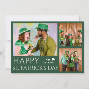 Foto på familjen Lycklig St patricks day Shamrocks Julkort